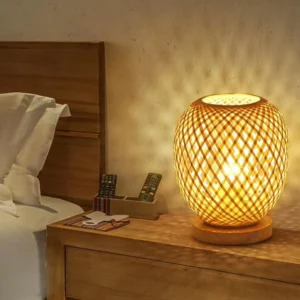 LED Bamboo Lamp Plug LED Table Lamp Night Light Bedside Lamp Desktop Light Bedroom Decor Lighting Creative Gift 1