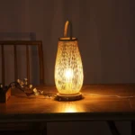 Vintage Bamboohandicraft Table Lamps Handmade Bedroom Bedside Desk Lights Living Room Decor Warm Bamboo Wood Lamp 1