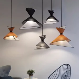 Modern Minimalism Fabric Led Pendant Lights Speaker Design Bar Hanging Lamp Dining Room Suspend Lamp Led Luminarias Lamp Fixture 1