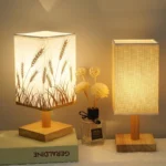 Nordic Korean Wooden Besides Lamp LED Table Lamp Night Light For Bedroom Eye Protection Home Decor Lamp 1