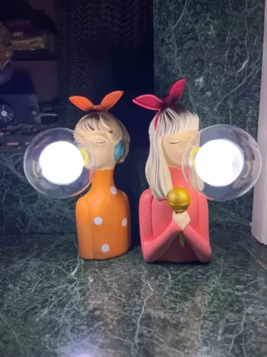 Bubble Girls Bedside Lamp Modern Table Lamp Art Deco Lamp photo review